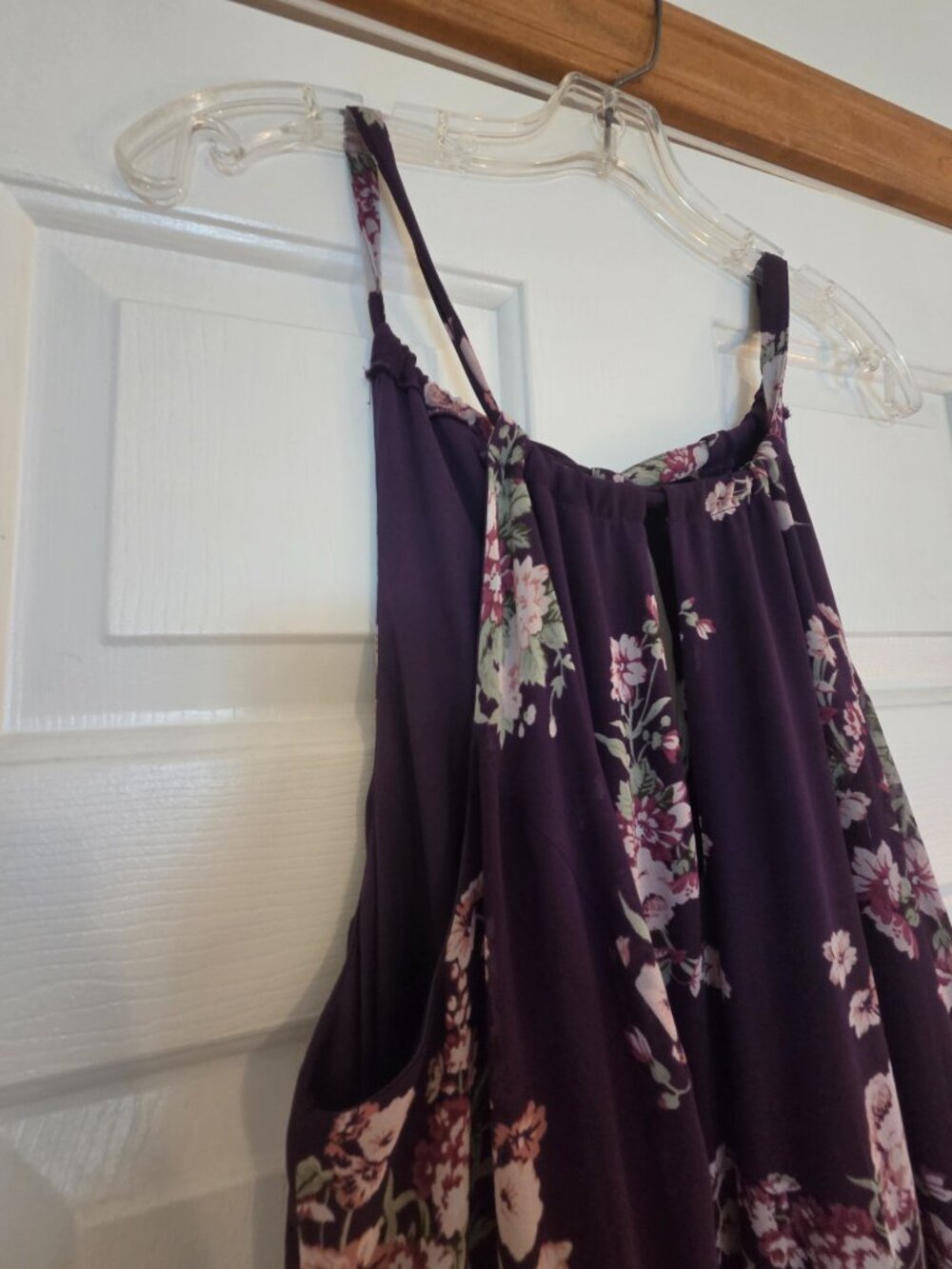Torrid Purple Floral Maxi-length keyhole dress - Picture 5 of 7